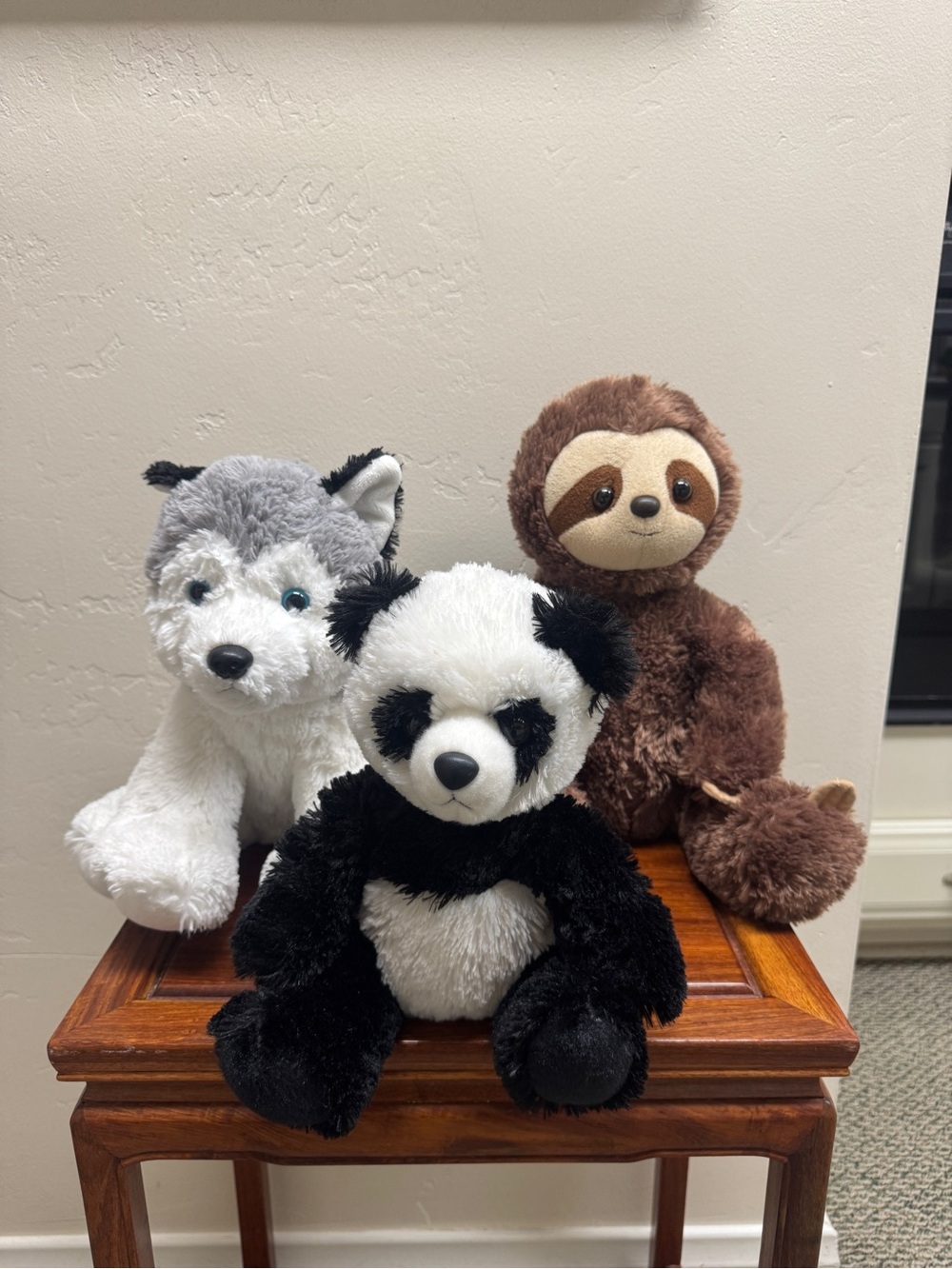 Aurora Plush Lot of 3 – Husky, Panda & Sloth
